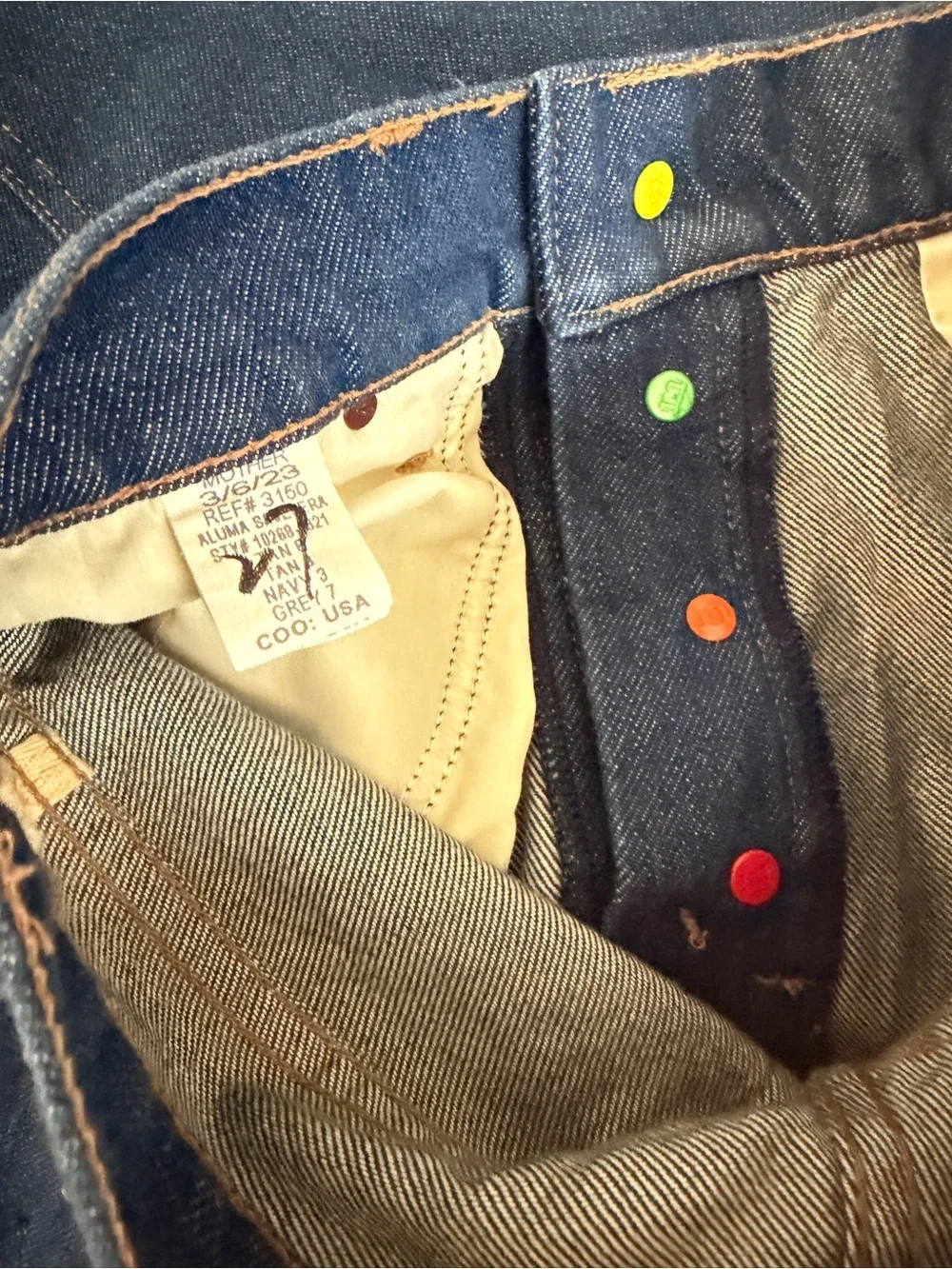 NWT Mother Snacks! Denim The Bee's Knees Double Dip Skimp Jeans Wide Leg 27” - Picture 5 of 10